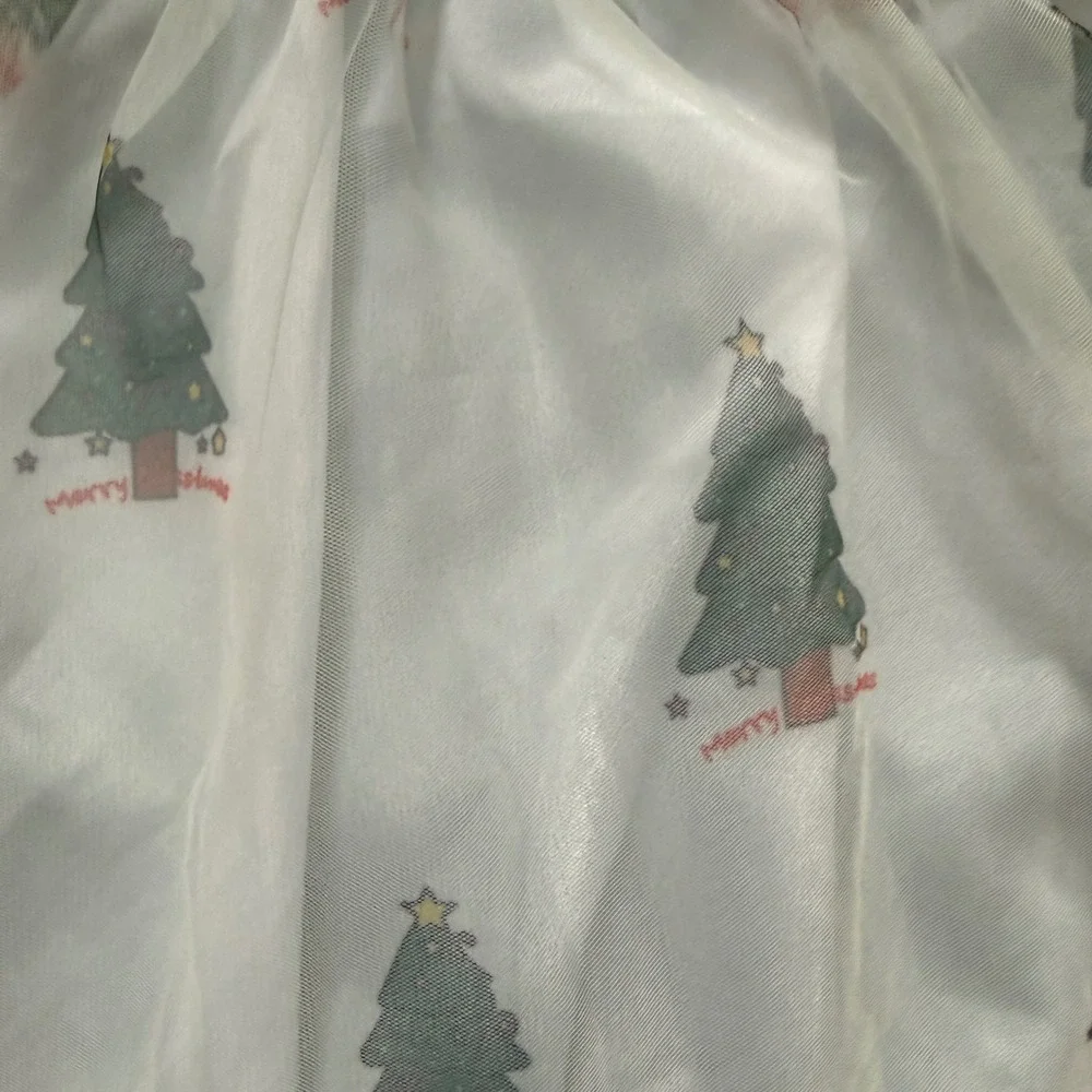 Green Christmas Tree Tutu Bodysuit Dress Long Sleeve Holiday 9-12 months